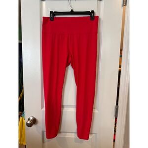 JoyLab Womens High Waisted Performance Leggings Solid Red Athletic Pants Large